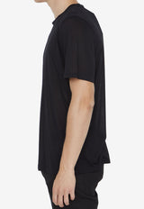 Saint Laurent Cassandre Embroidered T-shirt Black 749102-Y37IL-1000