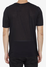 Saint Laurent Cassandre Embroidered T-shirt Black 749102-Y37IL-1000
