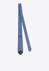 Gucci Logo Crest Silk Tie Light Blue 8106864-4E009-4277