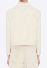 Gucci GG Jacquard Wool Blazer White 828620-ZASYJ-9854