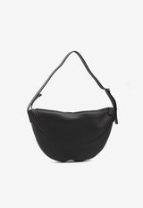 The Row Jouve Leather Shoulder Bag Black W1772-L145-BAS