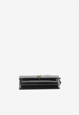 Saint Laurent Sunset Leather Chain Clutch Black 810997-0SX0W-1000
