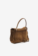 Balenciaga Medium Rodeo Suede Shoulder Bag Camel 789772-2AB4G-2533