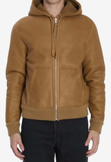 Reversible Hooded Leather Jacket