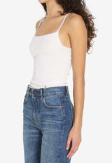 Chloé Medallion Slim Tank Top White CH25WJH01185--101