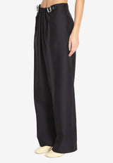 Loewe Belted Wool-Blend Pants Black S540Y04XM7--1100