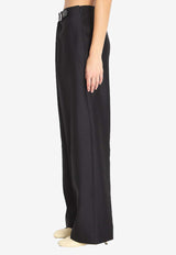 Loewe Belted Wool-Blend Pants Black S540Y04XM7--1100