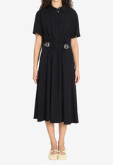 Loewe Belted Midi Dress Black S540Y09XTW--1100