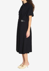 Loewe Belted Midi Dress Black S540Y09XTW--1100