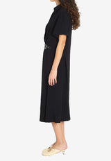 Loewe Belted Midi Dress Black S540Y09XTW--1100