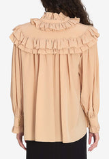 Oversized Shirt with Ruffles