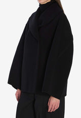 The Row Temur Wool Coat Black 10602-W4238-BLK