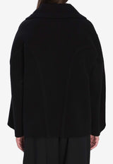 The Row Temur Wool Coat Black 10602-W4238-BLK