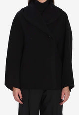 The Row Temur Wool Coat Black 10602-W4238-BLK
