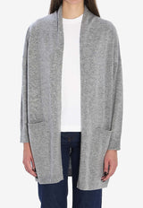 Allude Wool-Blend Ribbed Cardigan Gray 255/17010--83