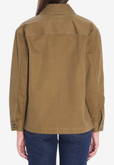 Saint Laurent Cassandre Buttoned Shirt Green 852696-Y253W-2669