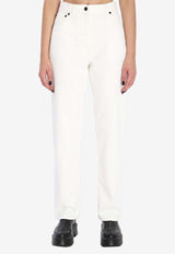 The Row Burty Straight-Leg Jeans White 7776-W4247-WHT