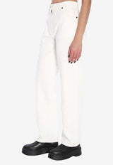 The Row Burty Straight-Leg Jeans White 7776-W4247-WHT