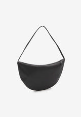The Row Small Izzy E/W Nappa Leather Shoulder Bag Black W1939-L645-BLACK