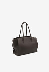 The Row Marlo 14 Calf Leather Tote Bag Brown W1800-L133-BRW