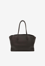 The Row Marlo 14 Calf Leather Tote Bag Brown W1800-L133-BRW
