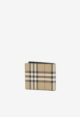 Check-Pattern Bi-Fold Wallet