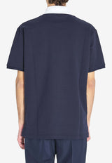 Contrasting-Collar Polo T-shirt