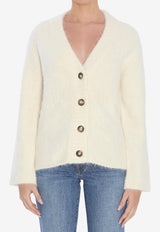 Loulou de Saison Lynn Alpaca-Blend Cardigan Cream LYNN--IVORY