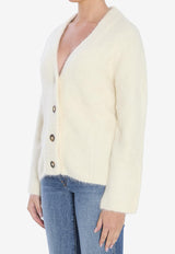 Loulou de Saison Lynn Alpaca-Blend Cardigan Cream LYNN--IVORY