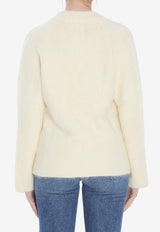 Loulou de Saison Lynn Alpaca-Blend Cardigan Cream LYNN--IVORY