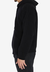 Roberto Collina Super-Fine Wool Hooded Sweatshirt Black 253M19107--M1909