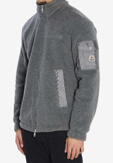 Zip-Up Felt Sweatshirt