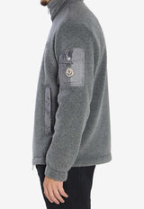 Zip-Up Felt Sweatshirt