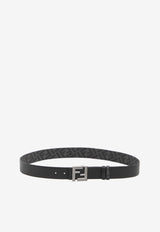 Fendi FF Square Reversible Leather Belt Black 7C0541-AQWH-F1TQF