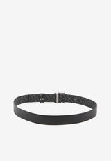Fendi FF Square Reversible Leather Belt Black 7C0541-AQWH-F1TQF