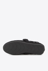 Alaïa Suede Eyelets Ballet Flats Black AA3A029I059--999