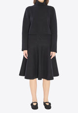 Alaïa Turtleneck Cashmere Cropped Sweater Black AA9G0072K115B--995