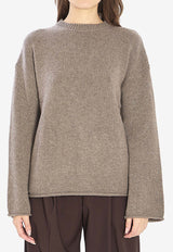 Lisa Yang Kristy Knitted Cashmere Sweater Beige 2025339--TL