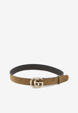 Gucci Double G Suede Leather Belt Brown 847228-CA00G-2118