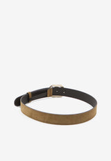 Gucci Double G Suede Leather Belt Brown 847228-CA00G-2118