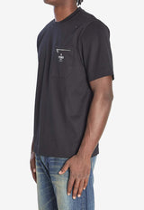 Fendi Logo Print Crewneck T-shirt Black FY0936-ARYR-F0QA1