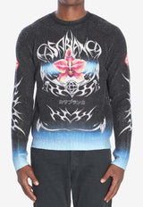 Casablanca Blades Print Wool Sweater Multicolor AW25KW1166--01