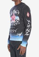 Casablanca Blades Print Wool Sweater Multicolor AW25KW1166--01