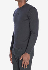 Fendi FF Monogram Wool Sweater Gray FZX091-ASH3-F0TY3