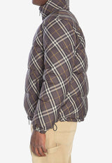 Burberry Reversible Check Puffer Jacket Brown 8115565--TRUFFLE