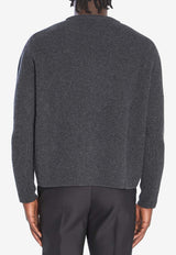 Gucci Ribbed Knit Logo Sweater Gray 833499-XKEYJ-1043