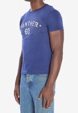 Valentino Chez Logo Print T-shirt Blue 7V3MG17E-AYD-AEW