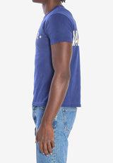 Valentino Chez Logo Print T-shirt Blue 7V3MG17E-AYD-AEW