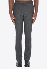 Gucci Wool Mouliné Pants Gray 850333-Z7AXC-1016