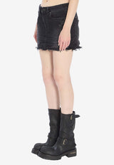 Balenciaga Mini City Denim Skirt Black 852324-TTW67-1037